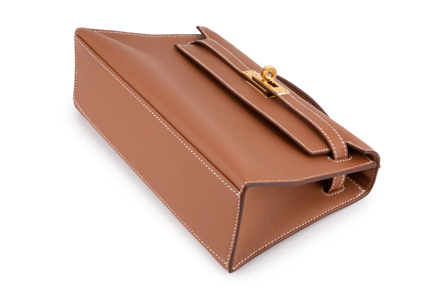 hermès mini kelly pochette swift gold ghw