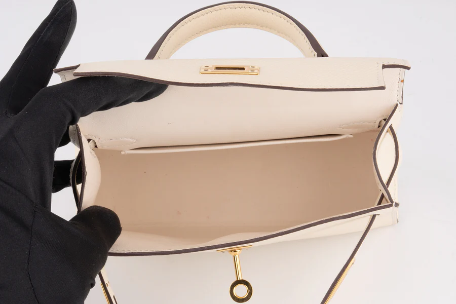 Hermès Mini Kelly Epsom Nata GHW - Image 9