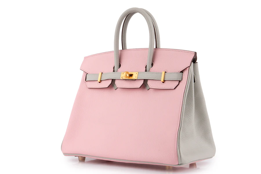 Hermès Birkin 25 HSS Chevre Sakura/Gris Pale BGHW - Image 2
