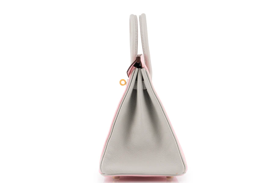 Hermès Birkin 25 HSS Chevre Sakura/Gris Pale BGHW - Image 3