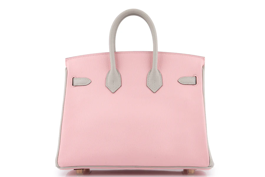 Hermès Birkin 25 HSS Chevre Sakura/Gris Pale BGHW - Image 4