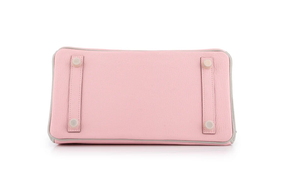 Hermès Birkin 25 HSS Chevre Sakura/Gris Pale BGHW - Image 6