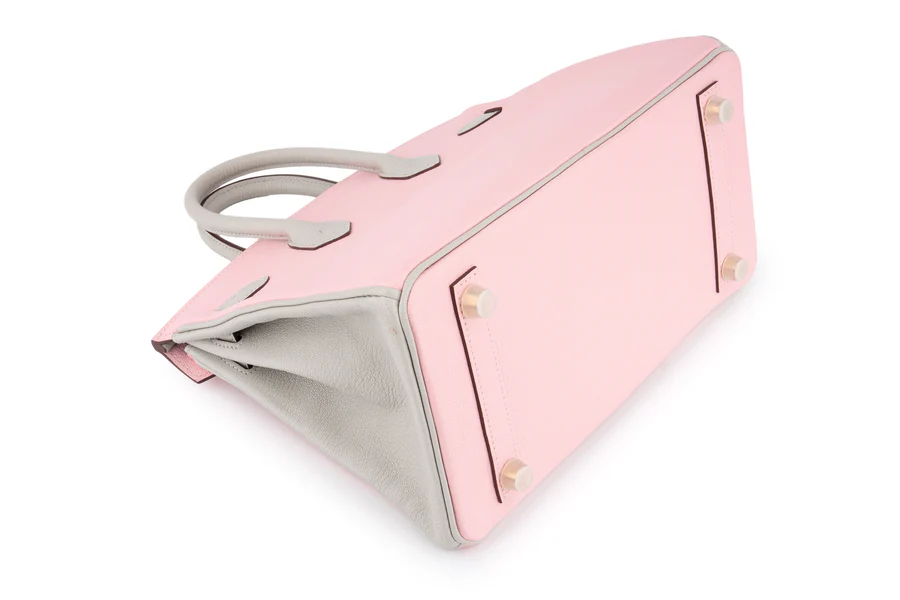 Hermès Birkin 25 HSS Chevre Sakura/Gris Pale BGHW - Image 13