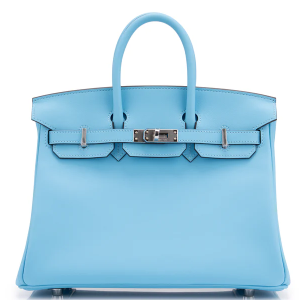 Hermès Birkin 25 Swift Blue Celeste PHW