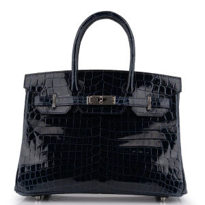 Hermès Birkin 30 Croc Niloticus Bleu Baltique PHW