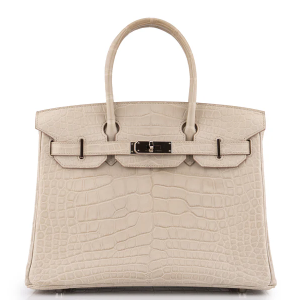 Hermès Birkin 30 Croc Beton PHW