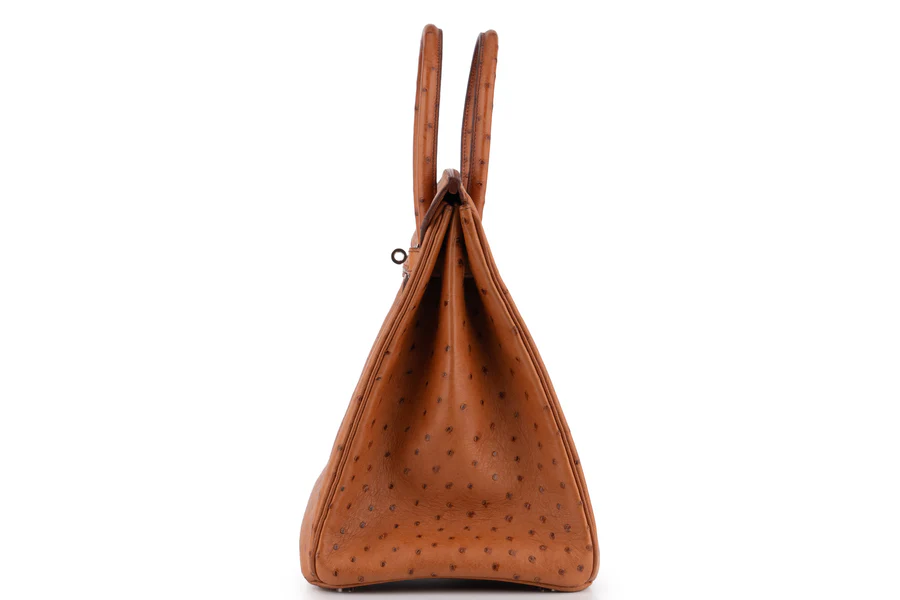 Hermès Birkin 35 Ostrich Cognac PHW - Image 3