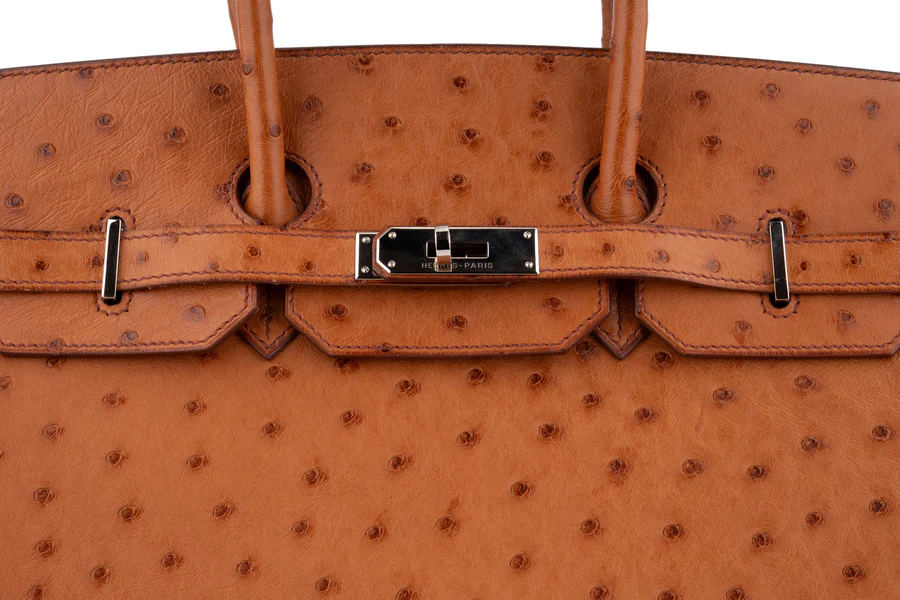 Hermès Birkin 35 Ostrich Cognac PHW - Image 7