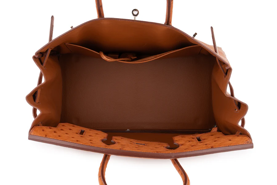 Hermès Birkin 35 Ostrich Cognac PHW - Image 9