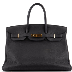 Hermès Birkin 35 Clemence Noir GHW