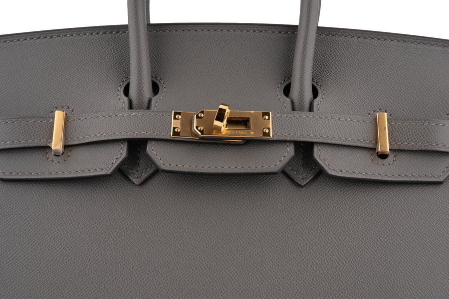 Hermès Birkin 25 Veau Madame Gris Misty GHW - Image 7