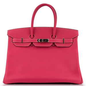 Hermès Birkin 35 Retourne Epsom Rose Tyrian PHW