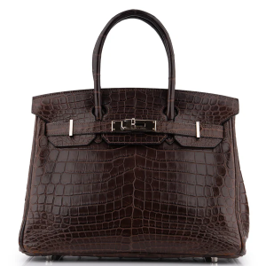 Hermès Birkin 30 Croc Niloticus Ebene PHW
