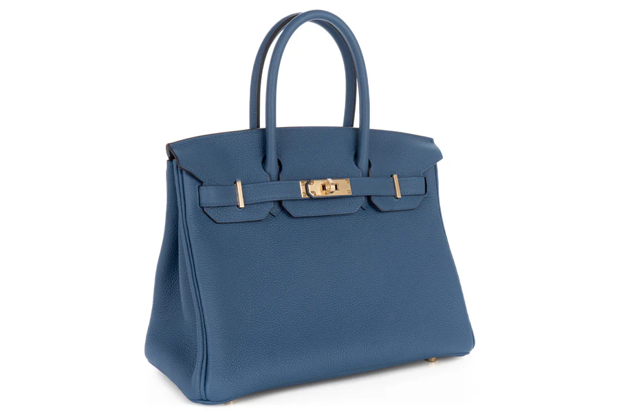Hermès Birkin 30 Togo Bleu Tie PBHW - Image 2