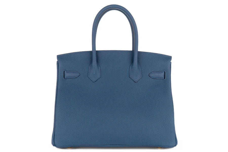 Hermès Birkin 30 Togo Bleu Tie PBHW - Image 3