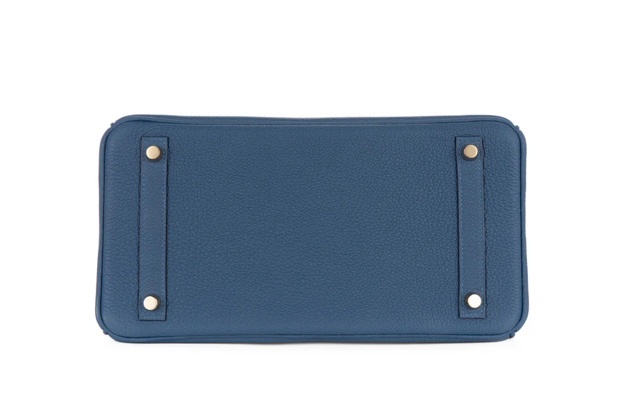 Hermès Birkin 30 Togo Bleu Tie PBHW - Image 5
