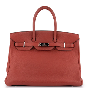 Hermès Birkin 35 Clemence Rouge Venitien PHW
