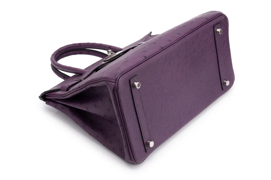 Hermès Birkin 30 Ostrich Violine PHW - Image 11
