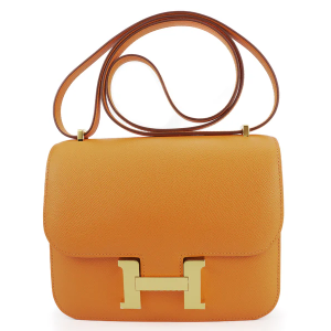 Hermès Constance 18 Mirror Epsom Orange GHW