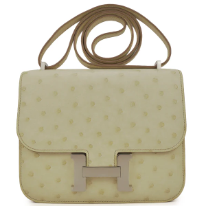 Hermès Constance 18 Exotic Ostrich Beton PHW
