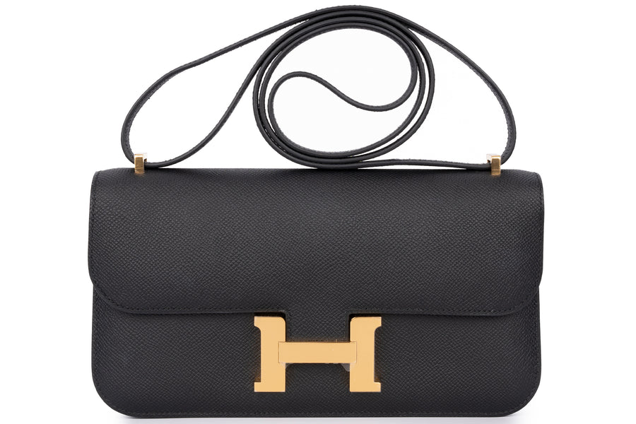 Hermès Constance Elan Veau Epsom Noir GHW
