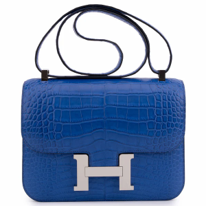 Hermès Constance 24 Exotic Mississippiensis Bleu Royal PHW