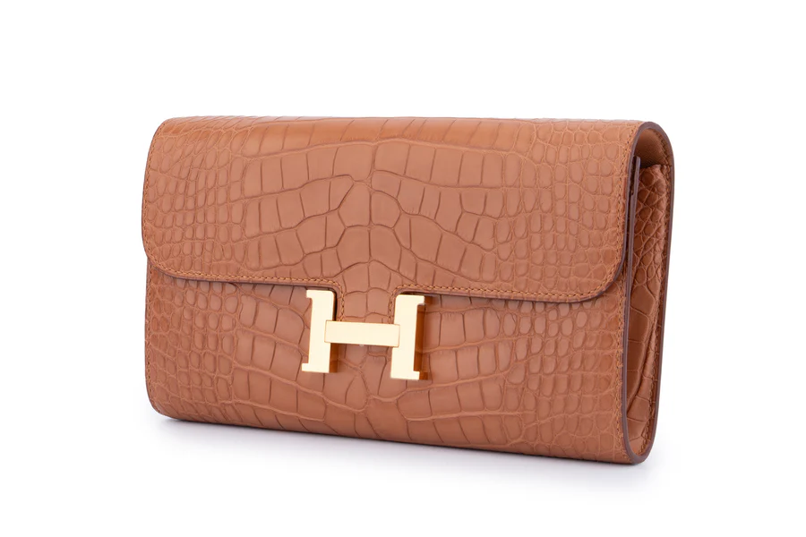 Hermès Constance To Go Exotic Crocodile Gold GHW - Image 2