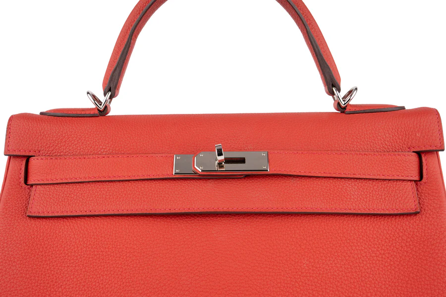 Hermès Kelly 32 Togo Geranium PHW - Image 7