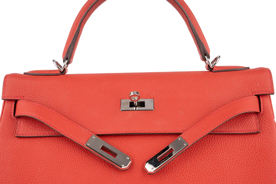 Hermès Kelly 32 Togo Geranium PHW - Image 8