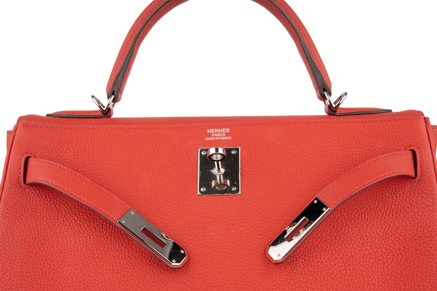 Hermès Kelly 32 Togo Geranium PHW - Image 9