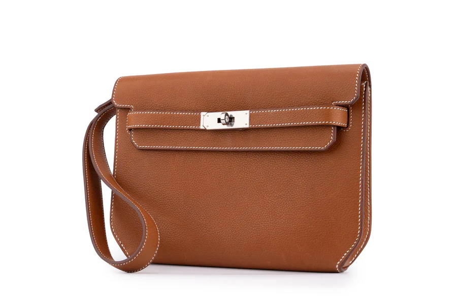 Hermès Kelly 25 Depeches Barenia Gold PHW - Image 2