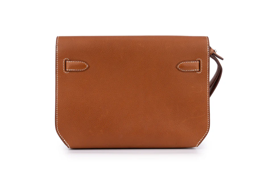 Hermès Kelly 25 Depeches Barenia Gold PHW - Image 3