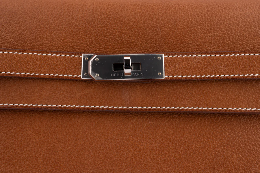 Hermès Kelly 25 Depeches Barenia Gold PHW - Image 8