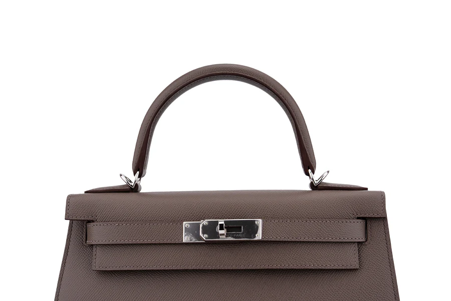 Hermès Kelly 28 Epsom Gris Etain PHW - Image 7