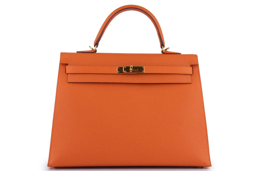 Hermès Kelly 35 Sellier Epsom Orange H GHW