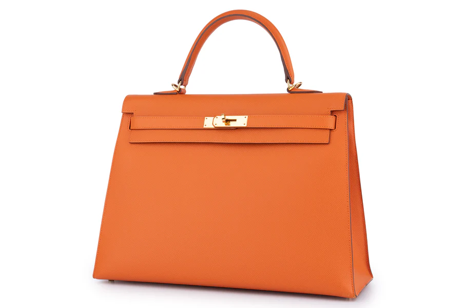 Hermès Kelly 35 Sellier Epsom Orange H GHW - Image 2