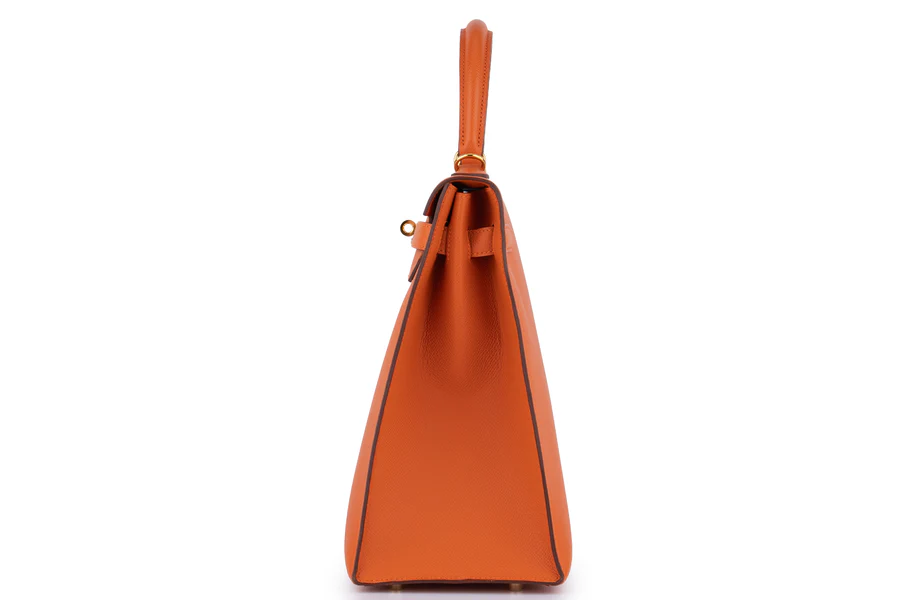 Hermès Kelly 35 Sellier Epsom Orange H GHW - Image 3