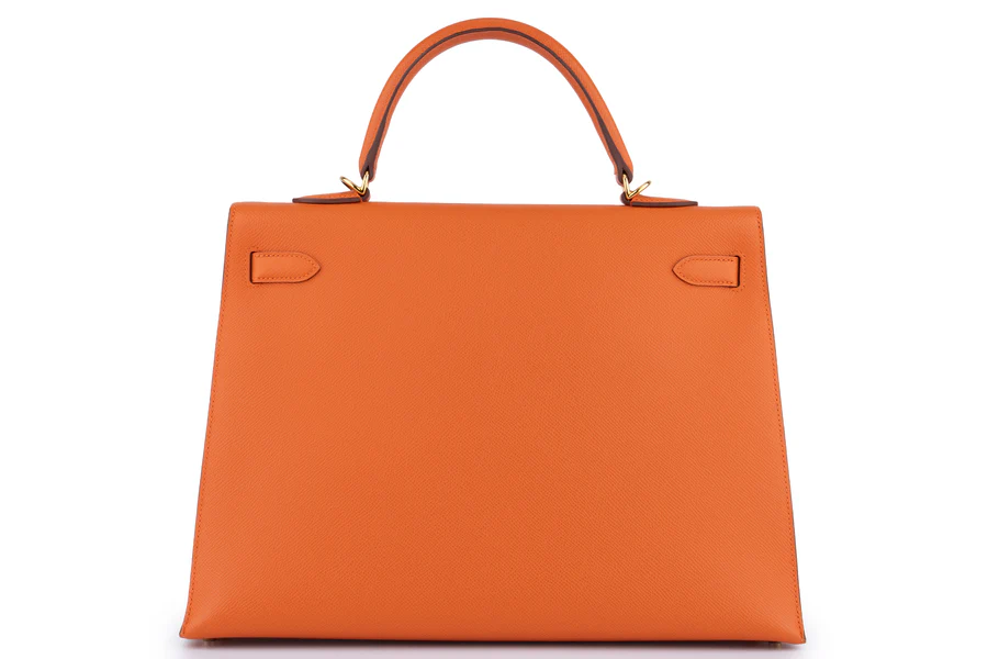 Hermès Kelly 35 Sellier Epsom Orange H GHW - Image 4