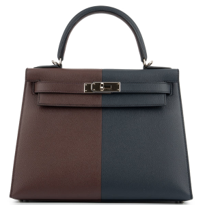 Hermès Kelly 28 Epsom Rouge / Indigo PHW