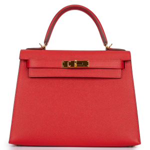 Hermès Kelly 28 Epsom Rouge Casaque GHW