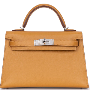 Hermès Mini Kelly Epsom Sesame PHW
