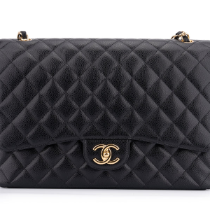 Chanel Flap Bag Maxi Caviar Black GHW