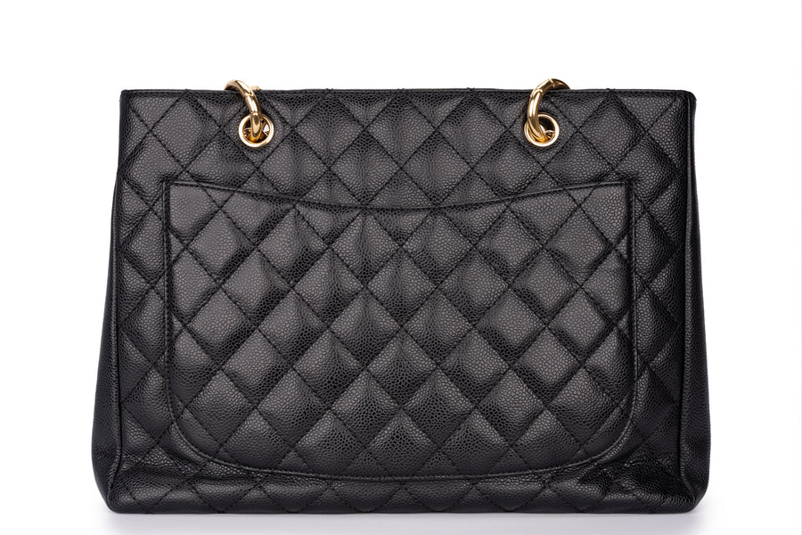 Chanel Grand Shopping Tote Bag Caviar Black GHW - Image 4