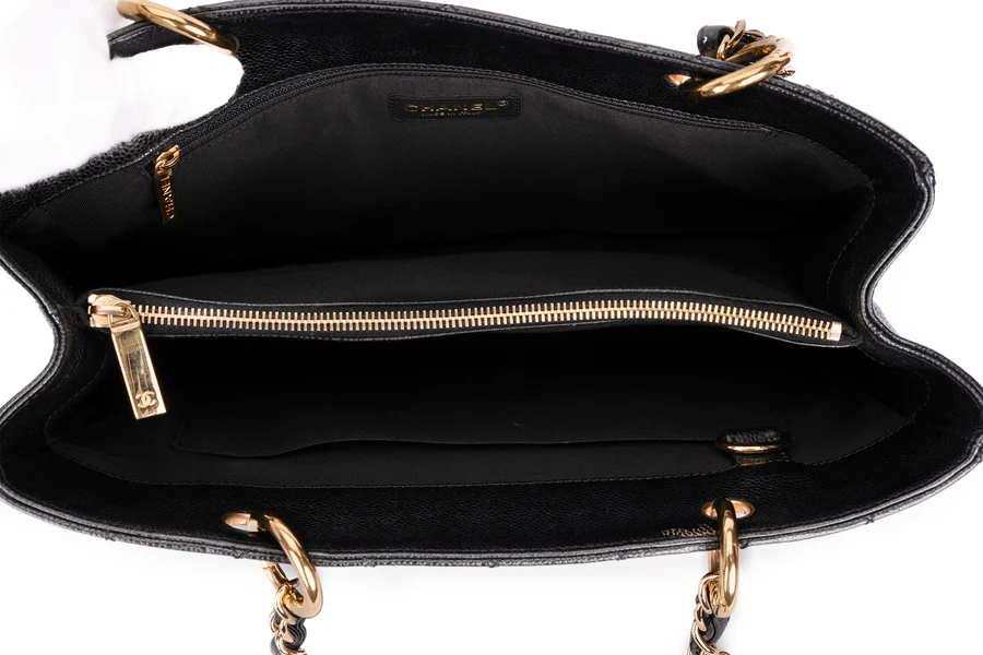 Chanel Grand Shopping Tote Bag Caviar Black GHW - Image 7