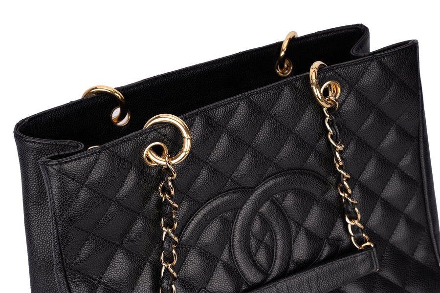 Chanel Grand Shopping Tote Bag Caviar Black GHW - Image 11