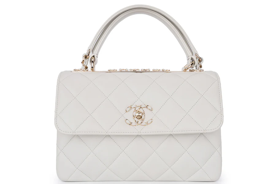 Chanel Trendy Top Handle Pale Grey/Blue GHW