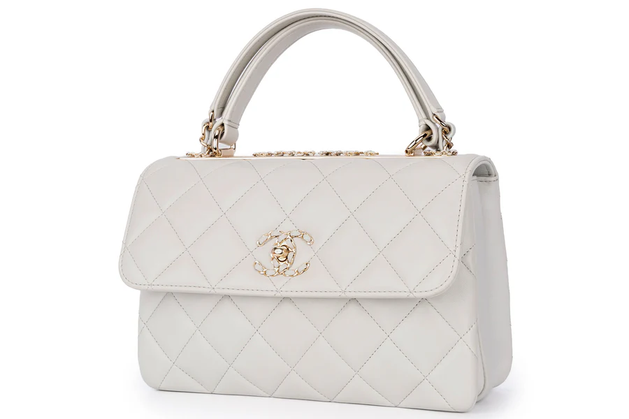 Chanel Trendy Top Handle Pale Grey/Blue GHW - Image 2