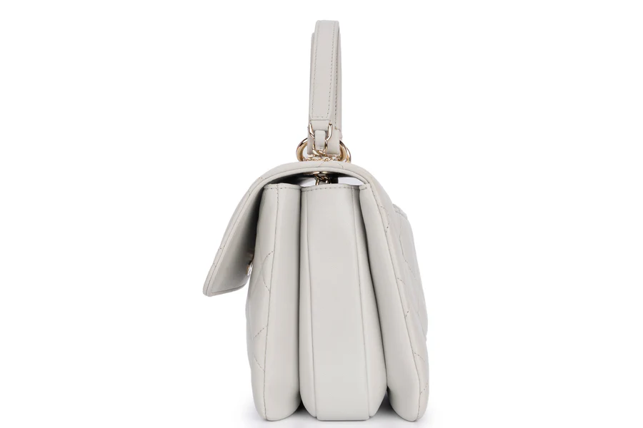 Chanel Trendy Top Handle Pale Grey/Blue GHW - Image 3