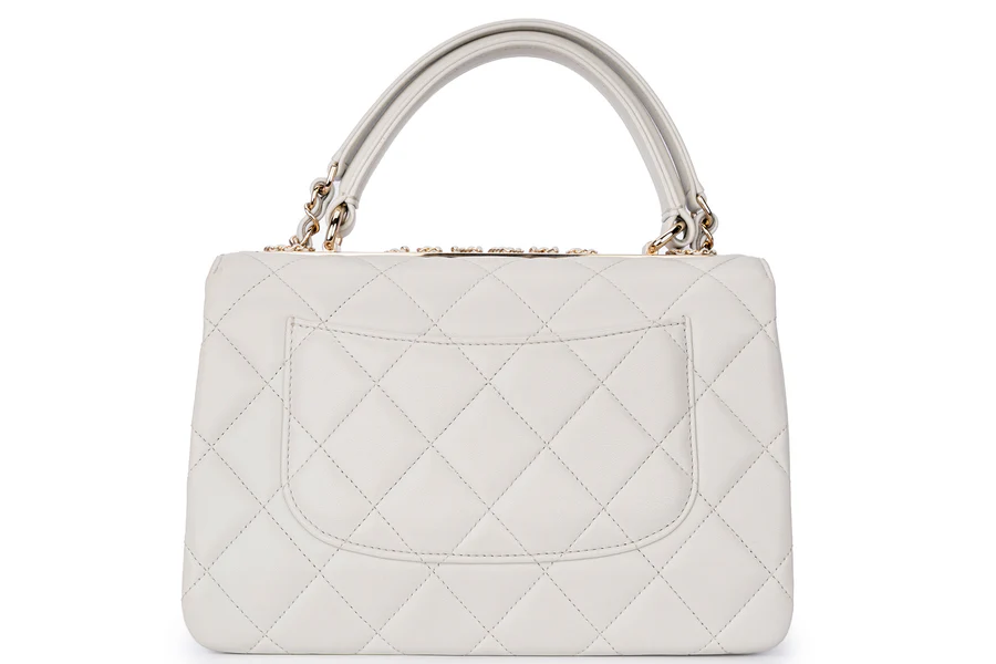 Chanel Trendy Top Handle Pale Grey/Blue GHW - Image 4