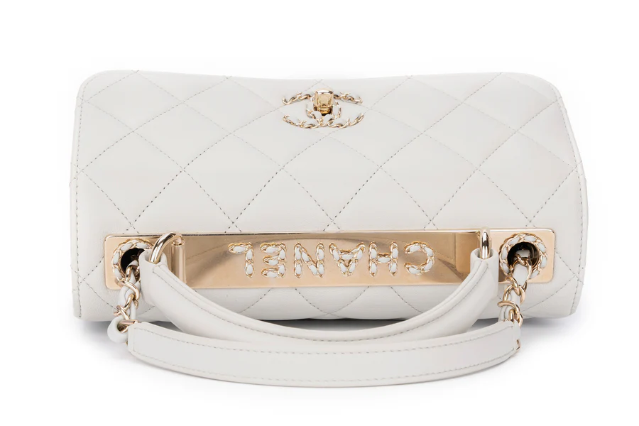 Chanel Trendy Top Handle Pale Grey/Blue GHW - Image 7